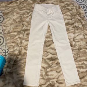 Women’s straight leg white jeans